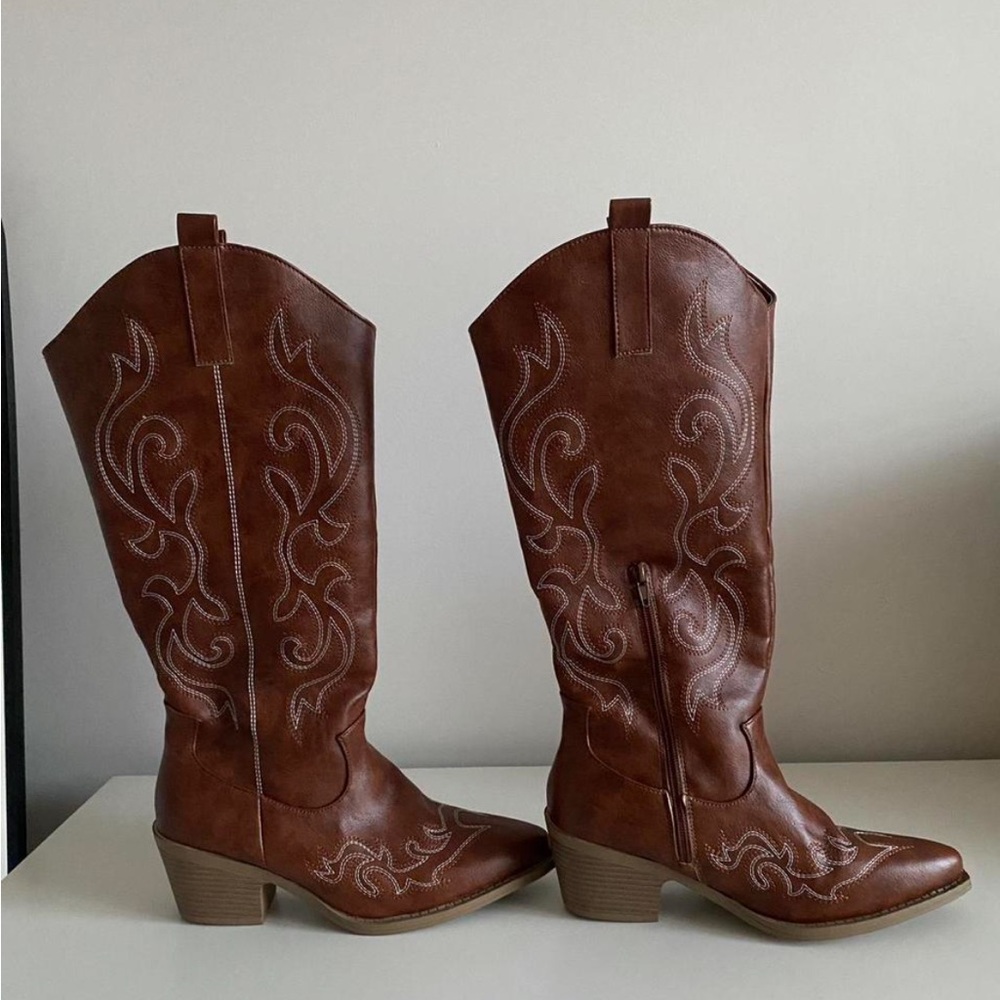 Brown Western Leather Boots